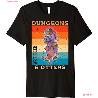 ราคาระเบิดSpeed man ผู้ชายและผู้หญิง Artificer Dungeons And Otters Otter RPG Dice Game Nerd Geek Premium T-Shirt saleS-3