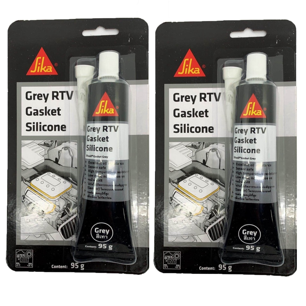 Sikasil Gasket RTV Silicone กาวซิลิโคนทาปะเก็น (สีเทา) x2pcs AHIM