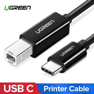 Ugreen Printer Cable USB C to USB Type B 2.0 Cable(สีดำ,สีขาว,Aluminum Nylon Braided)