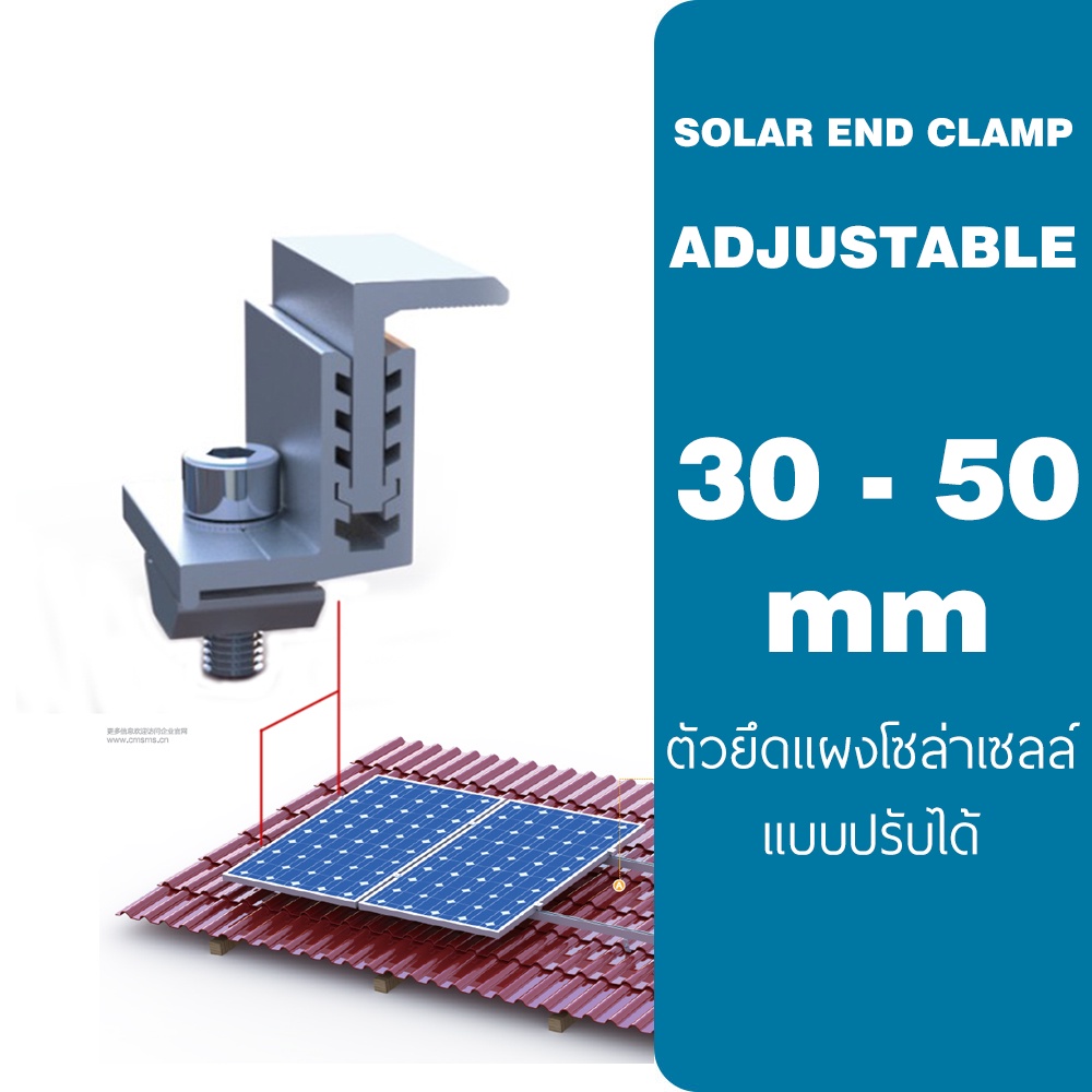 อุปกรณ์ยึดแผงโซล่าเซลล์ Mounting L feet Mid Clamp Rail Splice End Clamp ...
