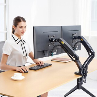 ภาพหน้าปกสินค้าขาตั้งจอคอมแบบ 1จอ NB F80 และ 2จอ NB F160(รับจอ17\"- 27\")PC Monitor Arm Adjustable Gas Spring Full Motion Desktop LCD ที่เกี่ยวข้อง