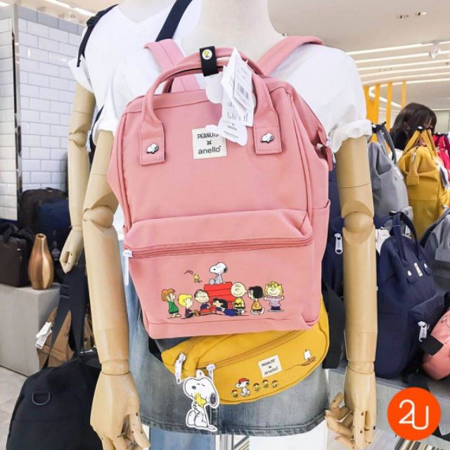 ราคาพิเศษส่งท้ายปีเก่าต้อนรับปีใหม่-anello-x-peanuts-กระเป๋าเป้-size-mini-backpack-รุ่น-os-s042s