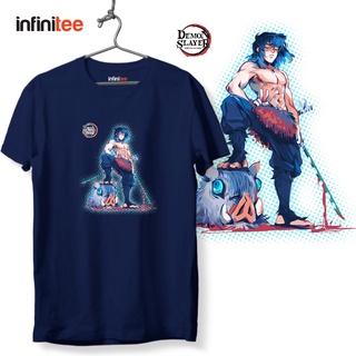 ไม่มีที่สิ้นสุด Demon Slayer Inosuke Hashibira Anime Manga Shirt in N.Blue  เสื้อยืด  สำหรับผู้ชาย Women T Shirt