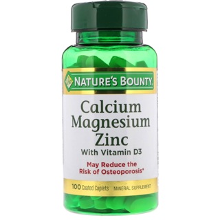 Natures Bounty Calcium Magnesium Zinc with Vitamin D3 100 coated Capsules