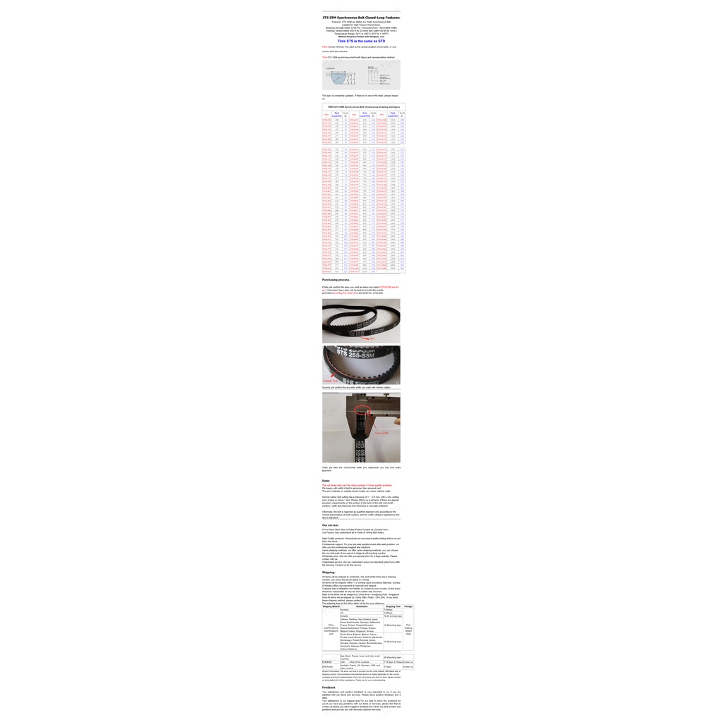 tinis-sts-std-2000-s5m-synchronous-belt-timing-belt-transmission-belt