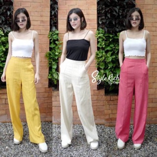 Linen High Waist Pant