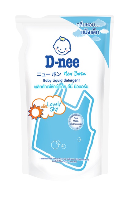 ภาพหน้าปกสินค้าD-Nee ดีนี่ น้ำยาซักผ้าเด็ก กลิ่น Lovely Sky ถุงเติม 550 มล. จากร้าน supermarket บน Shopee