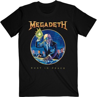 เสื้อผ้าผชเสื้อยืด พิมพ์ลาย Megadeth ครบรอบ RIP สําหรับผู้ชายและผู้หญิงS-5XL