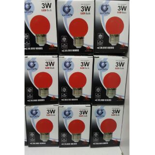 IWACHI หลอดปิงปองLED 3W สีแดง สีชมพู ขั้วE27