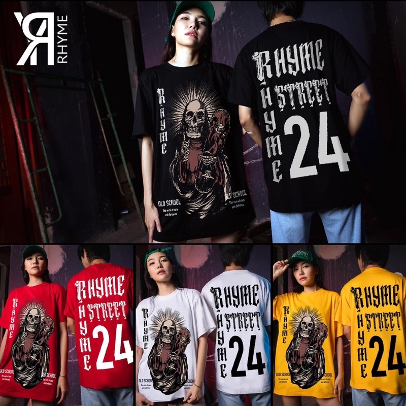 เสื้อยืด-โอเวอร์ไซส์-สกรีนลาย-ผ้า-cotton-100-rhyme-22