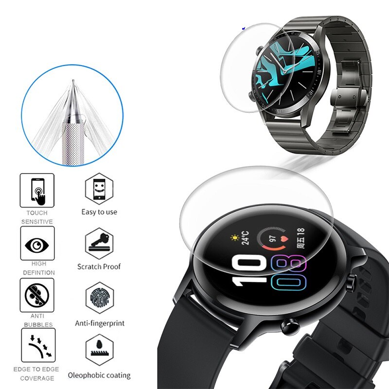 ฟิล์มไฮโดรเจลป้องกันหน้าจอ-2-ชิ้นสําหรับ-huawei-watch-gt-3-42mm-46mm