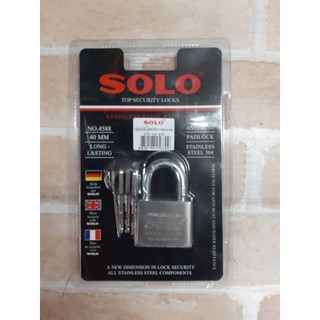 Solo กุญแจ 50 มิลคอสั้น  รุ่น5488 (Stainless Steel )
