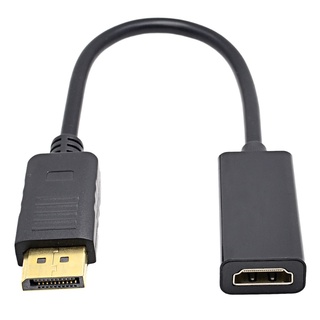 DisplayPort To HDTV HDMI Adapter Converter Male To Female สีดำ