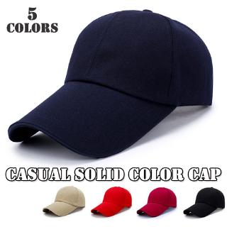Solid Color Baseball Cap Campaign Cap Outdoor Long Brim Cap