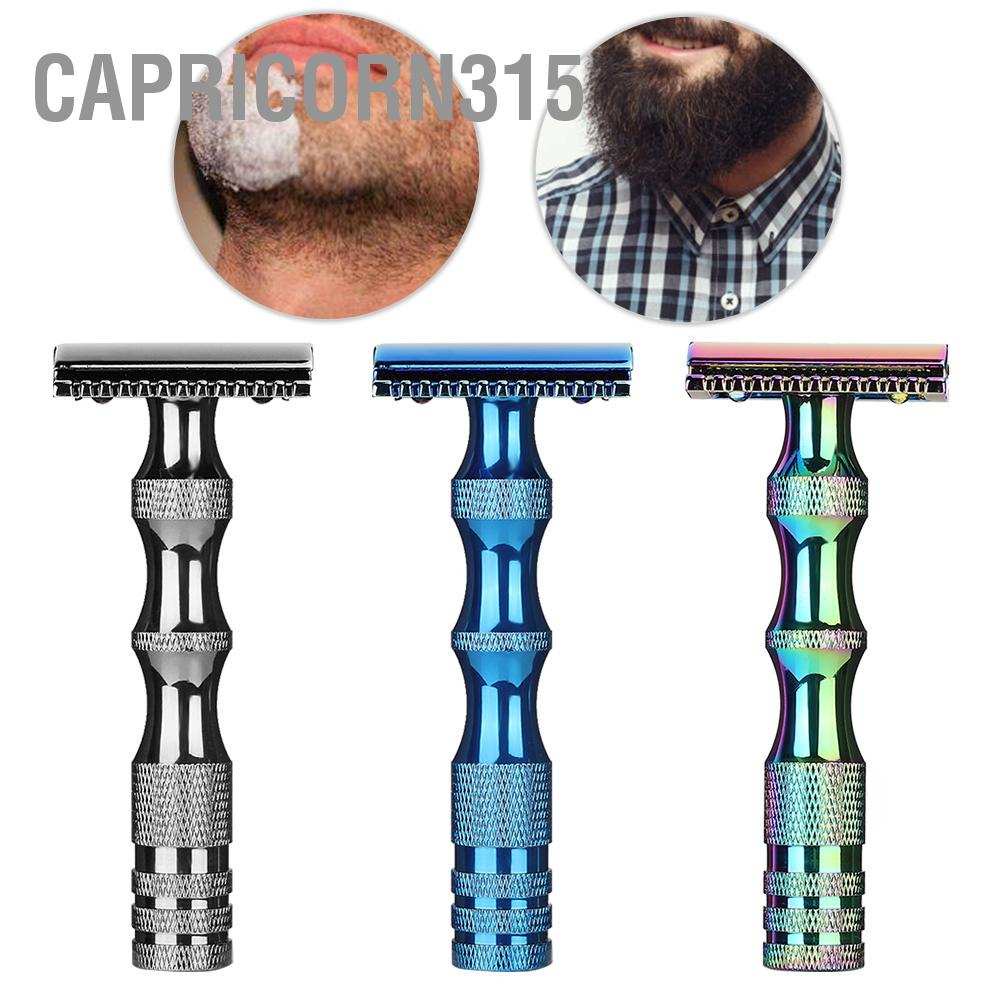 capricorn315-classic-men-anti-skid-metal-handle-dual-blade-shaver-vintage-style-manual-razor