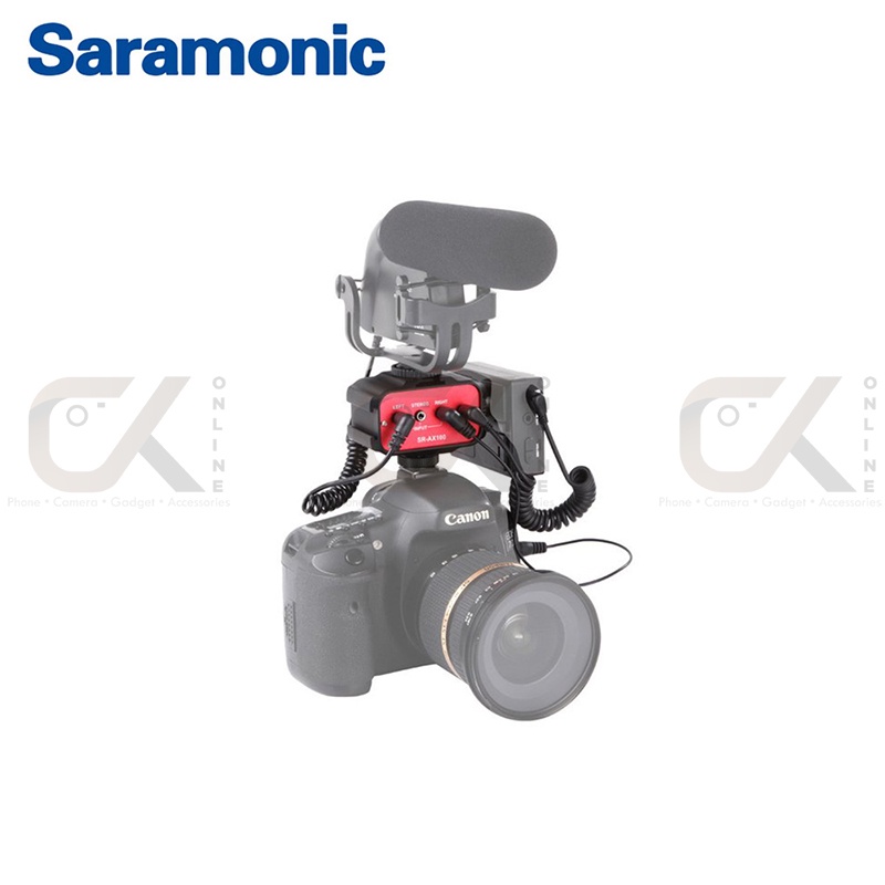 saramonic-รุ่น-sr-ax100-มิ๊กเซอร์เสียง-2channel-audio-adapter-with-3-5mm-inteface-for-dslr-cameras-amp-camcorders-แท้ศูนย์