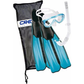 CRESSI RONDINELLA BAG AQUAMARINE - SET  MASK FINS  SNORKEL ชุดอุปกรณ์ดำน้ำครบชุด หน้ากากดำน้ำพร้อมฟินตีนกบ