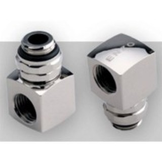Enzotech silver 90 degree rotary adapter