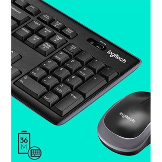 ชุดคู่ Mouse + Keyboard Logitech ไร้สาย MK270R MK270