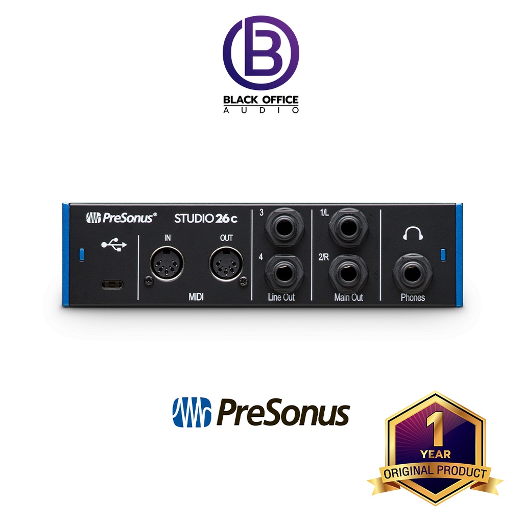 presonus-studio-26c-ออดิโออินเตอร์เฟสบันทึกเสียง-usb-audio-interface-อัดเสียง-ทำเพลง-blackofficeaudio