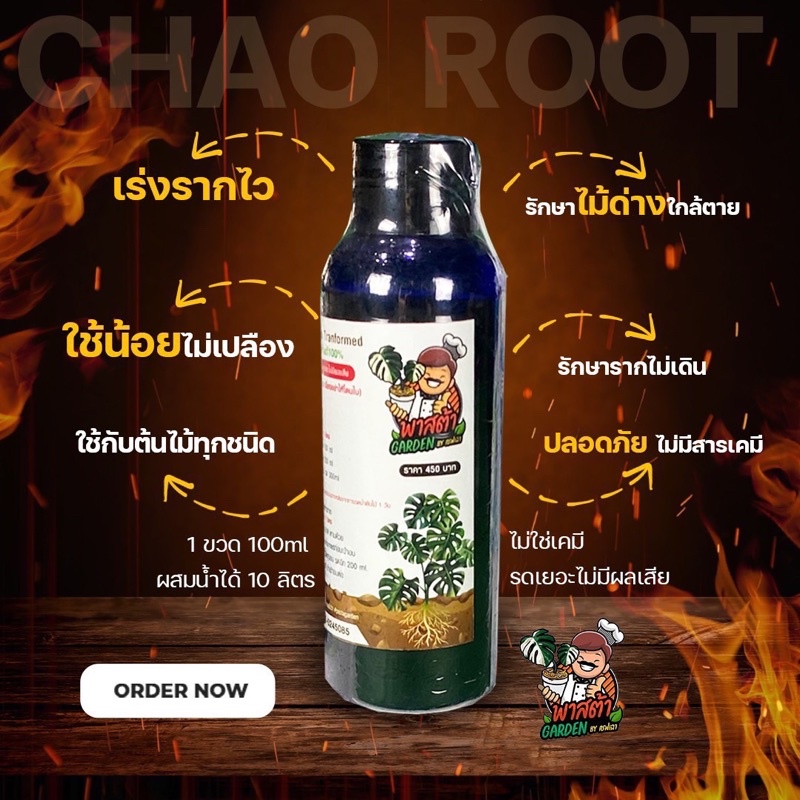 รูปภาพสินค้าแรกของChao Root Tranformed ออกานิค100% ️น้ำยาเร่งรากเชฟเฉา เร่งรากไม้ด่าง น้ำยาระเบิดราก เร่งรากต้นไม้️