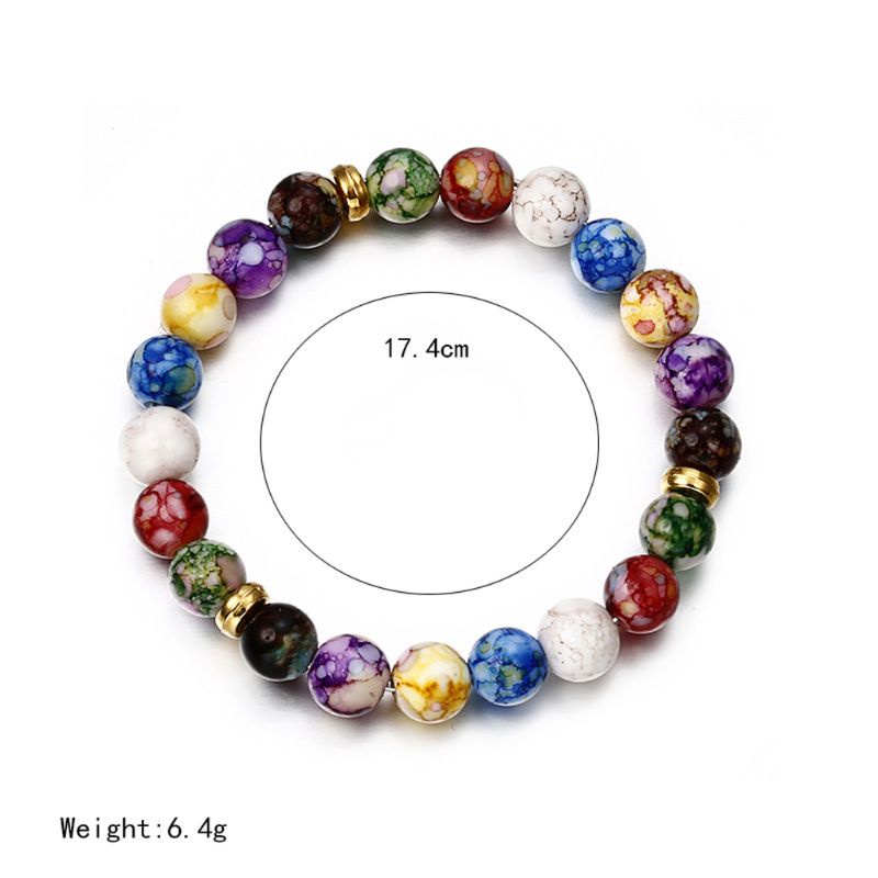 ภาพหน้าปกสินค้าseng Colorful Beads Rainbow Healing Crystal Chakra Yoga Hologram Bracelets For Women จากร้าน sengbag.th บน Shopee