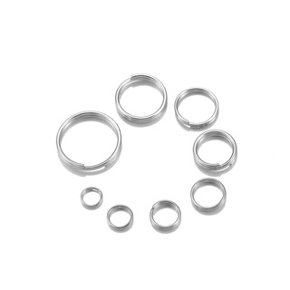 ภาพหน้าปกสินค้าสแตนเลสแยกแหวนคู่เชื่อมต่อสำหรับเครื่องประดับ DIY ทำพวงกุญแจ (100 ชิ้น/ชุด 6 8 10 12 15 มม.) ที่เกี่ยวข้อง