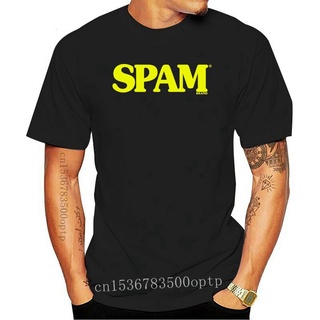 เสื้อยืดผ้าฝ้ายพิมพ์ลายขายดี เสื้อยืด ผ้าฝ้าย 100% พิมพ์ลาย Spam licensed