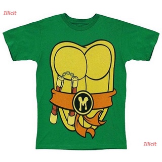 Illicit เสื้อยืดผู้ชายและผู้หญิง Teenage Mutant Ninja Turtles I Am Mike Juvy T-Shirt Sports T-shirt