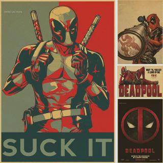 สติ๊กเกอร์โปสเตอร์ Deadpool สไตล์วินเทจสําหรับติดตกแต่งผนัง