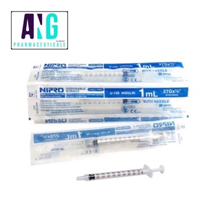 Syringe Nipro 1 ml 1 Pcs กระบอกฉีดยา นิโปร 1 ม.ล. จำนวน 1 อัน