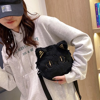 ☇British Museum Anderson cat กระเป๋าสะพายข้างแมวน่ารักกระเป๋าโทรศัพท์มือถือตุ๊กตาหัวแมวเย็บปักถักร้อยกระเป๋าสะพายหญิง