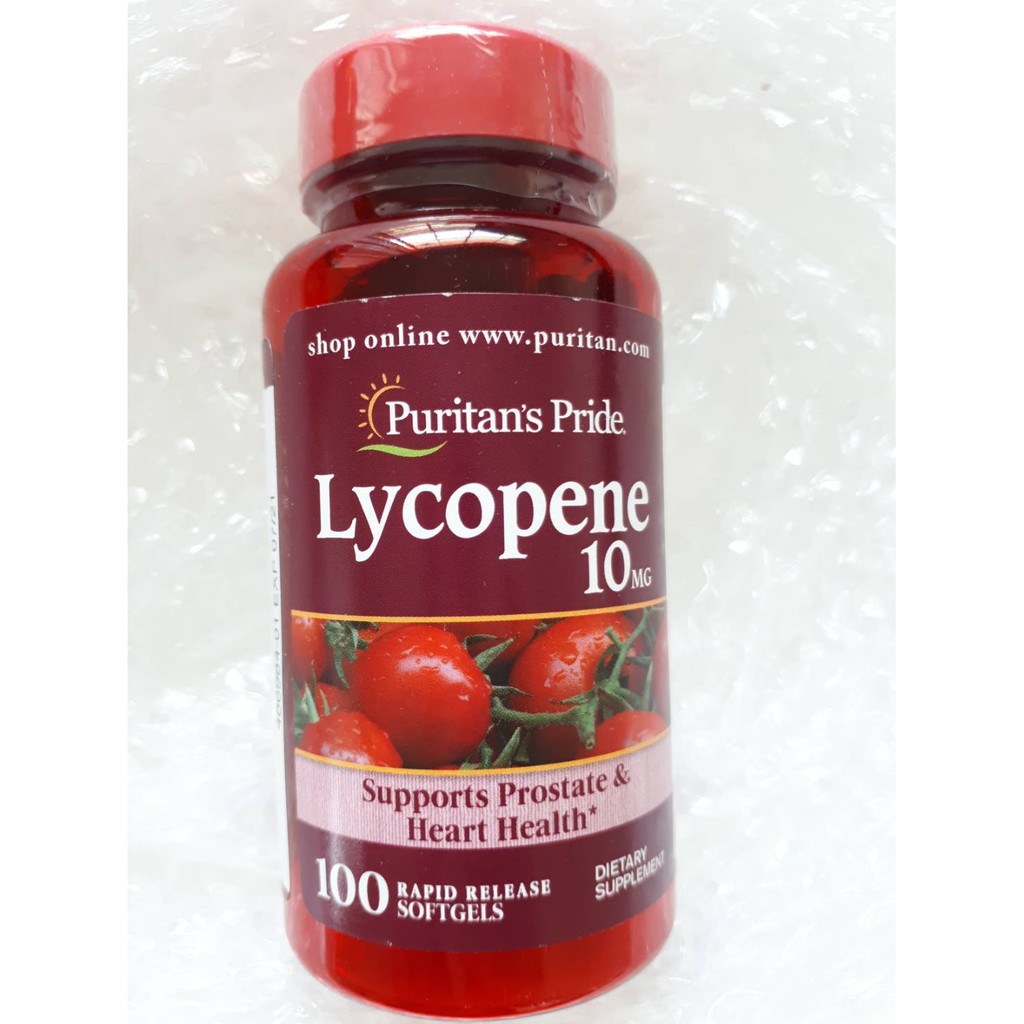 puritan-lycopene-10-mg-100-softgels-สารสกัดจากมะเขือเทศ-ในรูปแบบซอฟเจล-ดูดซึมได้ดี-บำรุงผิวพรรณ