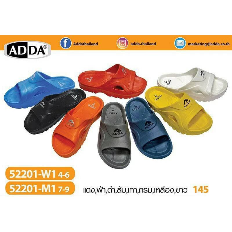 ภาพสินค้าส่งไว  ราคา   Adda รุ่น 52201 รองเท้าแตะแบบสวม​ของแท้ 100% ใส่ได้ทั้งชาย , หญิง ไซส์ : 4-10 จากร้าน angpaoshoe บน Shopee ภาพที่ 1