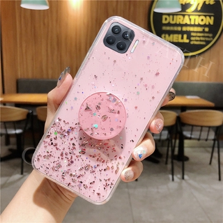 New Ready เคสโทรศัพท์ OPPO A93 / OPPO A73 Handphone Casing Case Ins Glitter Star Space Softcase Back Cover With Stand Holder OPPOA93 OPPOA73
