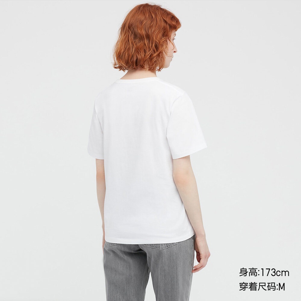 hh-uniqlo-women-s-ut-utgp-เสื้อยืดพิมพ์ลาย-แขนสั้น-424796-uniqlo-cotton