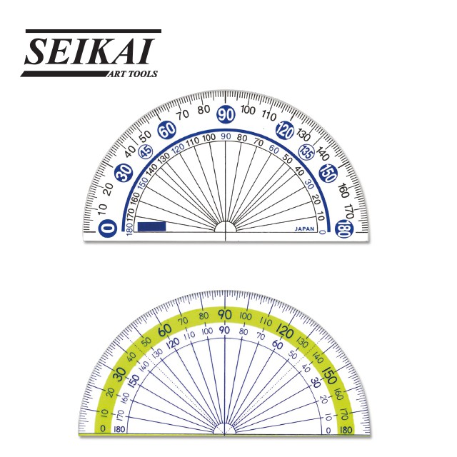 seikai-ครึ่งวงกลมอะคริลิค-ruler-plastic-1-ชิ้น