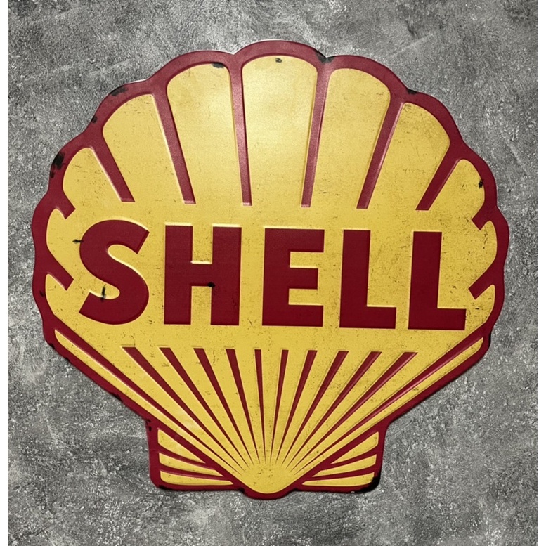 ป้ายสังกะสี ป้าย Shell ขนาดใหญ่ ตกแต่งผนัง | Shopee Thailand