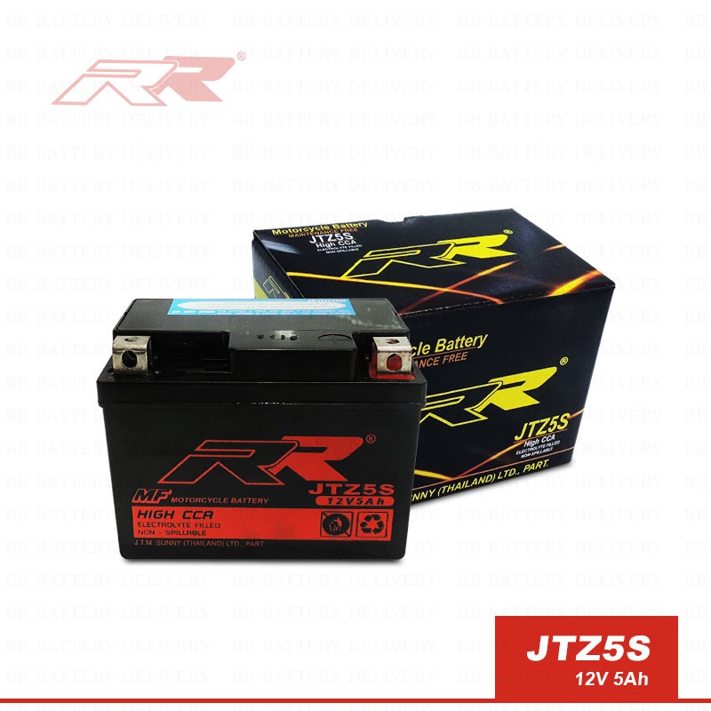 แบตเตอรี่-มอเตอร์ไซค์-rr-jtz5s-12v-5ah-แบตเตอรี่-แห้ง