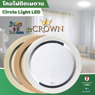 " Bioenergys "โคมไฟ Ceiling Light LED รุ่น CROWN Serie 3-Steps Color Switch *หมายเหตุสั่งซื้อได้ครั้งละ 1 โคม