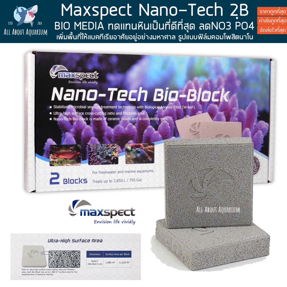 maxspect-nano-tech-bio-block-ที่อยู่อาศัยของแบคทีเรียในระบบตู้ปลา-บ่อปลา-ลดแอมโมเนีย-bio-media-ลดแอมโมเนีย-no2-no3-po4