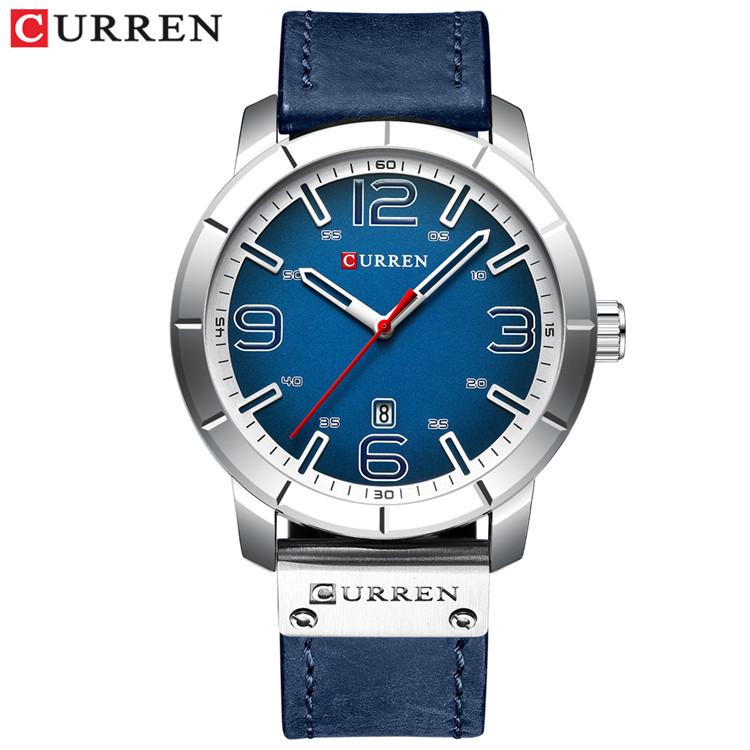 Men Watch CURREN Mens Quartz Wristwatches Male Clock Top Brand Luxury Leather Wrist Watches with Calendar