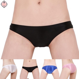 Women Sheer Shiny Glossy Wet Soft Stretchy Underwear Oil Thong Briefs Panties