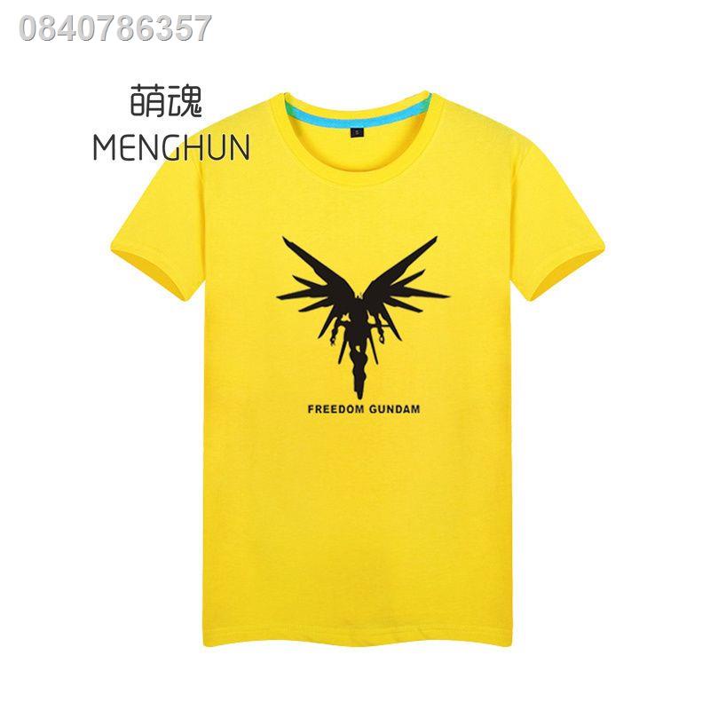 seed-mobile-suit-gundam-seed-freedom-gundam-silhouette-เสื้อยืดแขนสั้นพิมพ์ลาย-cotton-ac1120