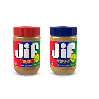 Jif Peanut Butter (Creamy / Extra Crunchy) เนยถั่วลิสง (บดละเอียด / บดหยาบ) ตรา จิฟ 454 กรัม