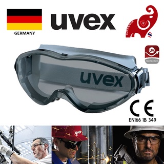 UVEX 9302286 Ultrasonic Wide Vision Safety Goggle Grey Frame Grey Supravision HC-AF Len