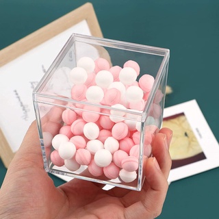 Durable Plastic Square Clear Candy Boxes Dustproof DIY Jewelry Crafts Display Case