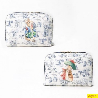 ราคาพร้อมส่ง ส่งฟรี กระเป๋าเครื่องสําอาง ลาย Happy Peter Rabbit Co-Branded น้ําหนักเบา กันน้ํา ขนาดใหญ่ 7121