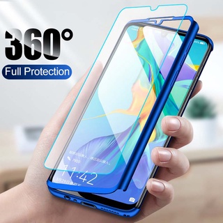 เคสโทรศัพท์ + กระจกแข็ง ป้องกันเต็มรูปแบบ 360 องศา สำหรับ Huawei P30 P20 P40 Pro P30 P20 P10 lite P10+