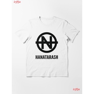 【hot sale】New Hanatarash Logo (Black) Essential T-Shirt เสื้อยืด ดพิมพ์ลาย ดผ้าเด้ง คอกลม cotton แฟชั่น sale Unisex